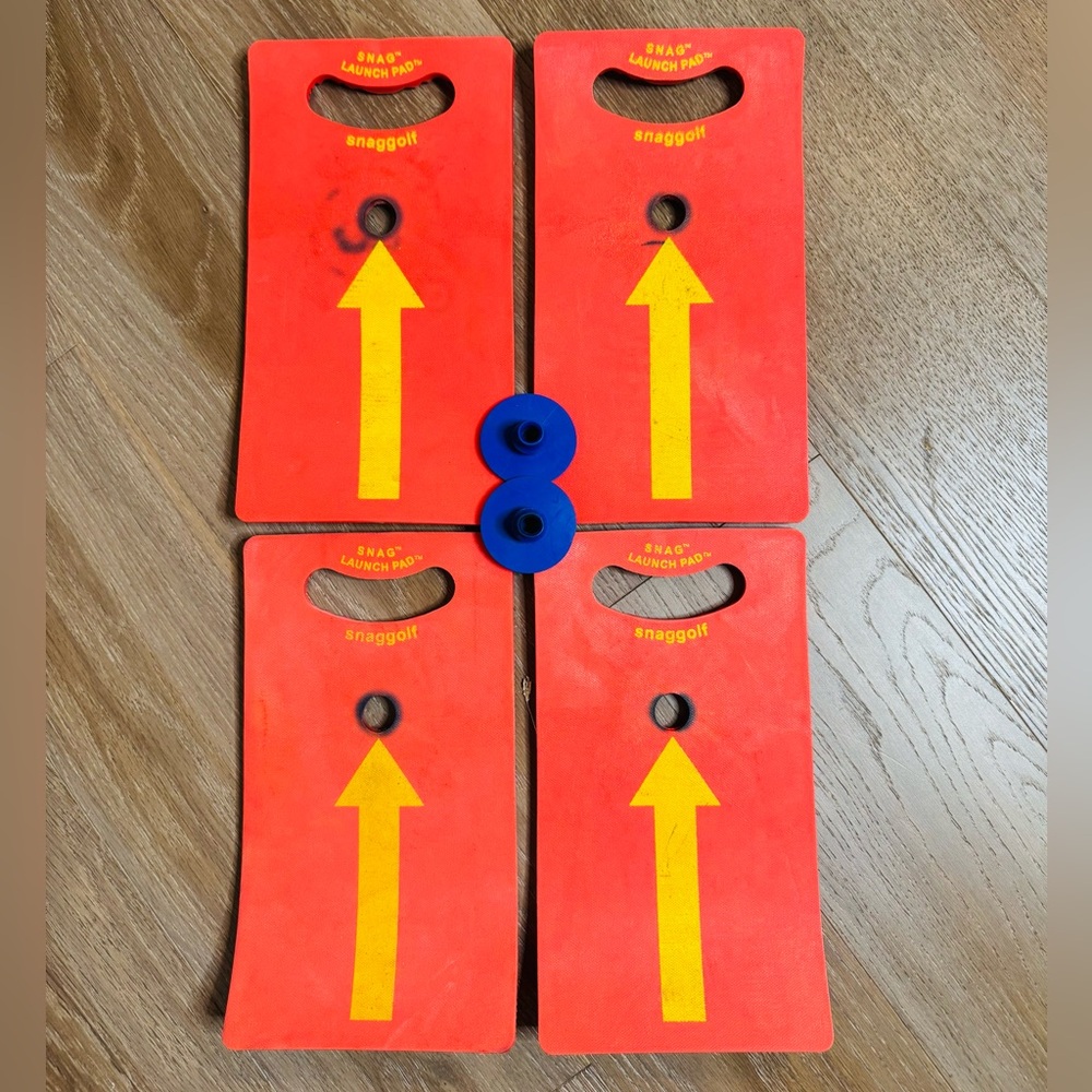 Snag Junior Golf Kids Beginner Launch Pads With Tees LOT OF 4 With 2 Tees